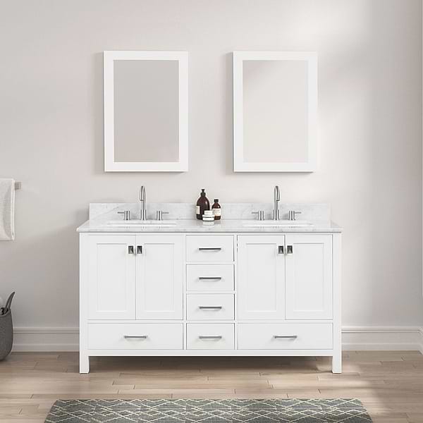 Athena 60'' White Vanity And Marble Counter
