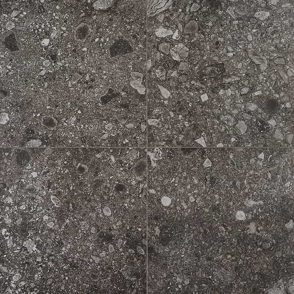 Rizo Charcoal Gray 24x24 Matte Porcelain Tile in Charcoal, View 4, open zoomed image