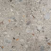 Rizo Earth Gray 24x24 Terrazzo Look Matte Porcelain Tile