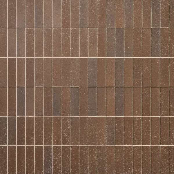 Brownstone Flashed Brown 2x7 Textured Wire Cut Clay Thin Brick Tile