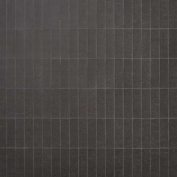 Brownstone Charcoal Black 2x7 Textured Wire Cut Clay Thin Brick Tile