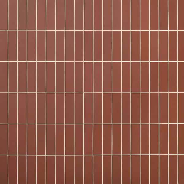 Brownstone Red 2x7 Matte Clay Thin Brick Tile