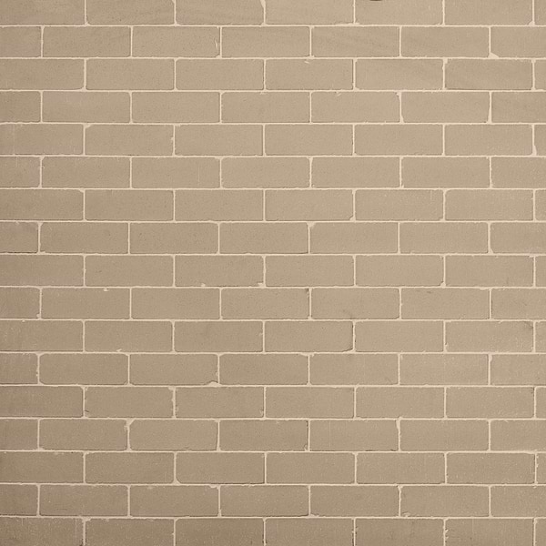Brownstone Beige 3x7 Tumbled Wire Cut Clay Thin Brick Tile