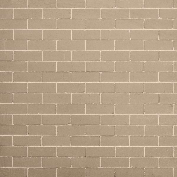 Brownstone Gray 3x7 Tumbled Wire Cut Clay Thin Brick Tile