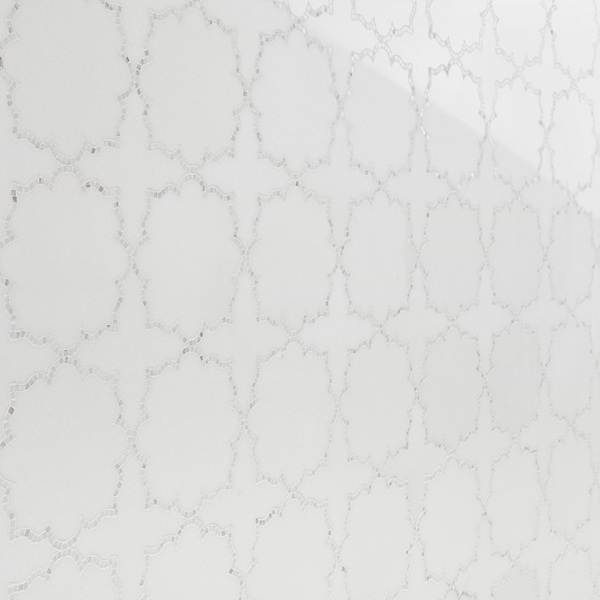 Ellsen Thassos and Calacatta Gold Polished Marble Mosaic Tile by Kravet in White, Gray, View 4, open zoomed image