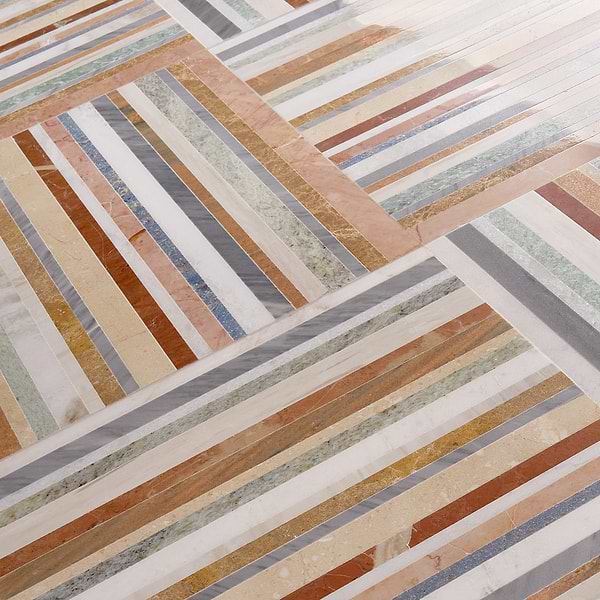 Isla Sunset Multicolor 16x16 Polished Marble Mosaic Tile