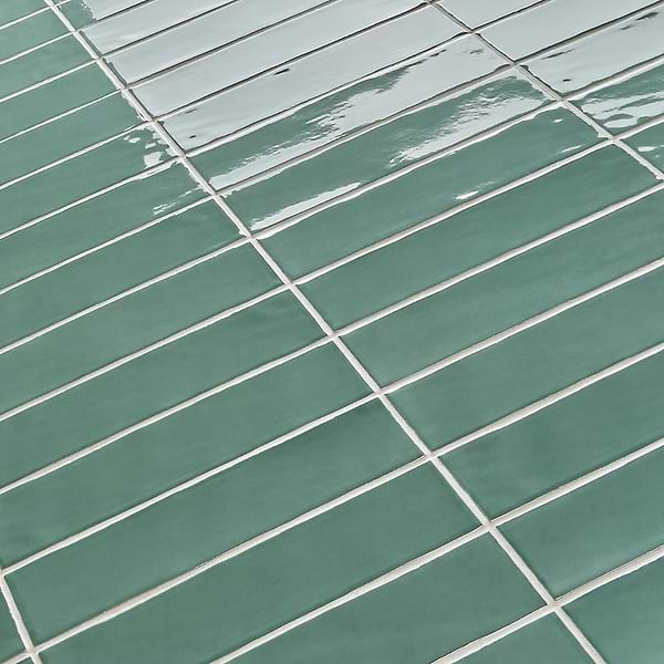 Lancaster Open Seas Green 3x12 Polished Ceramic Wall Tile