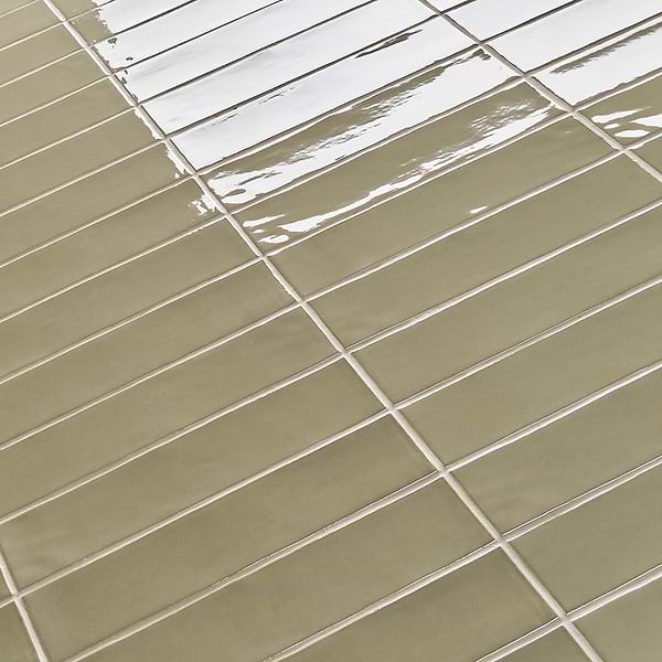 Lancaster Celery Green 3x12 Polished Ceramic Subway Wall Tile