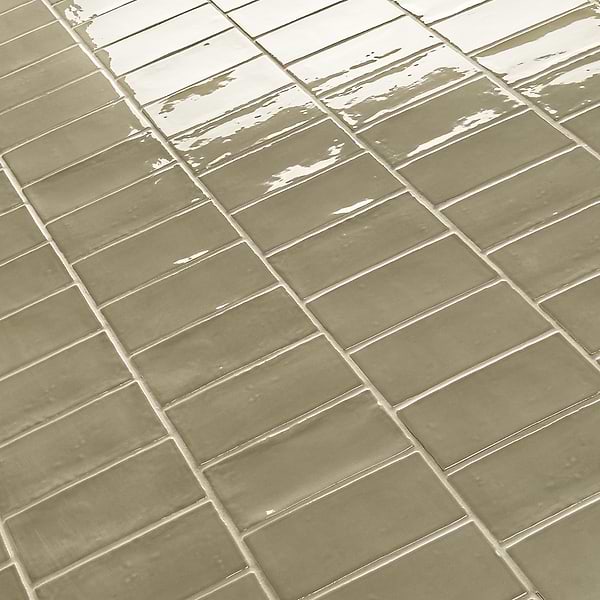 Lancaster Celery Green 3x6 Polished Ceramic Wall Tile
