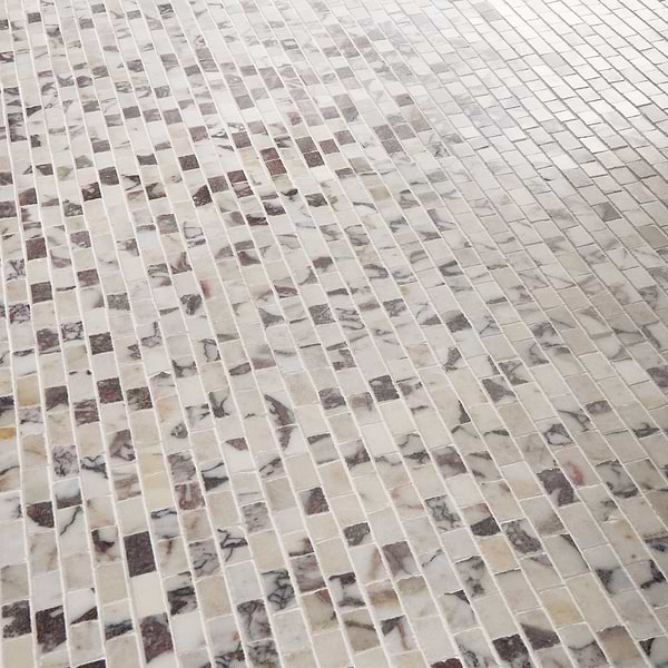 Calacatta Viola Premium Broken Joint Honed Marble Mosaic Tile