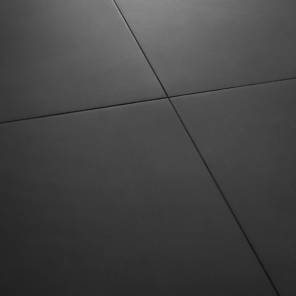 Lines Black 24X24 Matte Porcelain Tile in Black, View 4, open zoomed image
