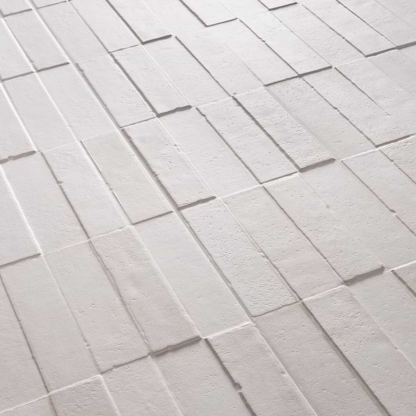 Devi Linen White 16x48 Textured Matte Ceramic Tile