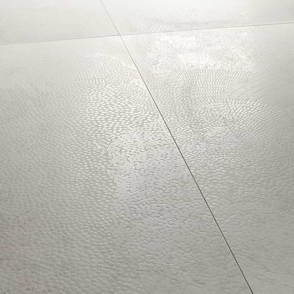 Corretta Wave Bianco White 24x48 Semi-Polished Porcelain Tile in Warm White, View 4, open zoomed image