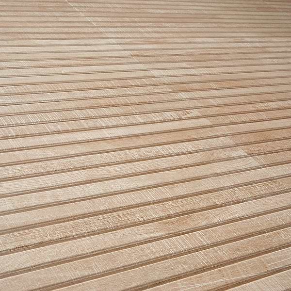 Kenridge Ribbon Maple Brown 24x48 Wood Look Matte Fluted Porcelain Tile