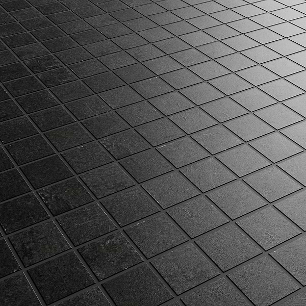 Portrait Black 1x1 Matte Mosaic Tile in Black, View 4, open zoomed image