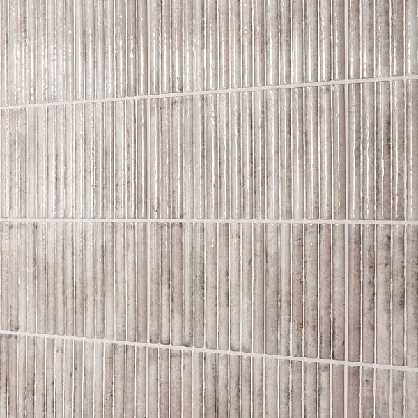 Curve Fluted Gray 6x12 3D Glossy Ceramic Tile
