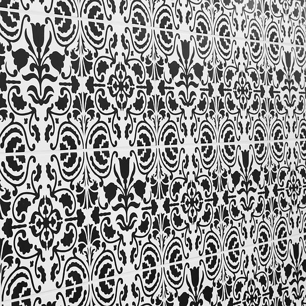 Elowynn Haven & Belle Eclipse White 8x8 Matte Porcelain Tile by Kravet in Green, White, View 4, open zoomed image
