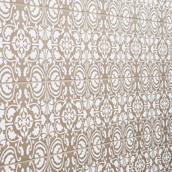 Elowynn Haven Sand Beige 8x8 Matte Porcelain Tile by Kravet in Beige & Cream, View 4, open zoomed image