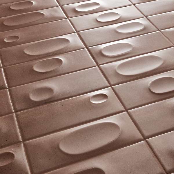 Telos Deco Earth Brown 4x12 Terracotta Look Matte Ceramic Tile in Brown, View 3, open zoomed image