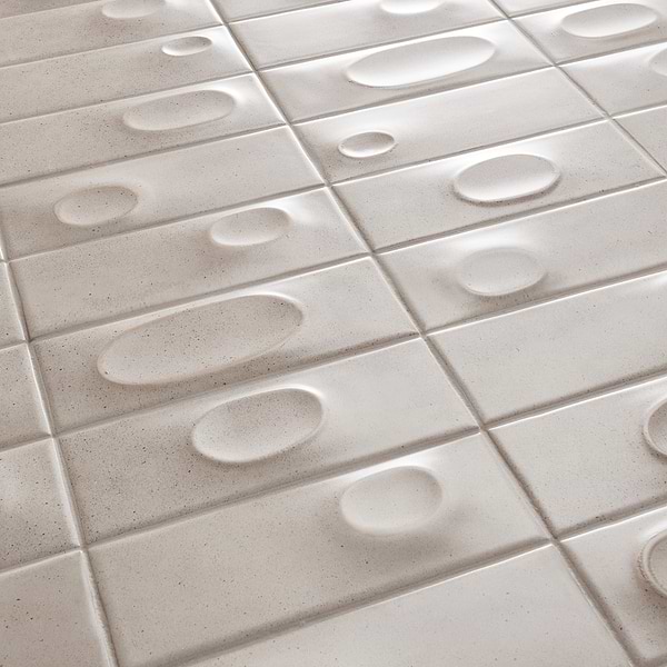 Telos Deco Ivory White 4x12 Terracotta Look Matte Ceramic Tile, View 3, open zoomed image