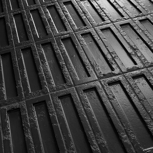 Arlo Antique Black 3x11 3D Textured Matte Ceramic Tile