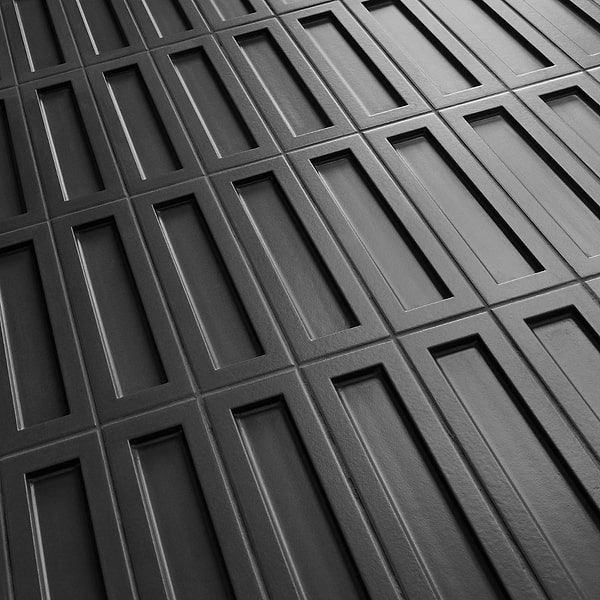 Arlo Black 3x11 3D Matte Ceramic Tile