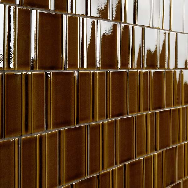 Kinro Dijon Yellow 6x6 3D  Crackled Glossy Porcelain Tile in Mustard Yellow, View 3, open zoomed image