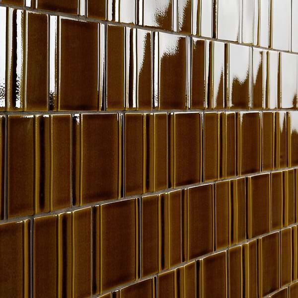 Kinro Dijon Yellow 6x6 3D  Crackled Glossy Porcelain Tile in Mustard Yellow, View 4, open zoomed image