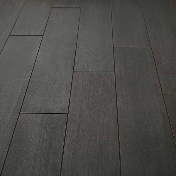 Millie Ebony Black 8x48 Wood Look Matte Porcelain Tile in Black, View 4, open zoomed image