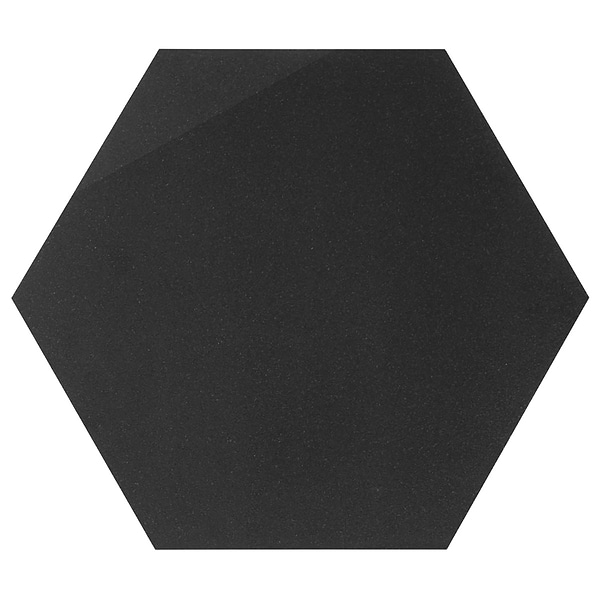 Pietra Basalt Black 10" Hexagon Honed Basalt Tile