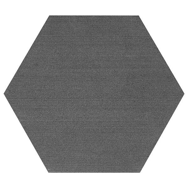 Pietra Basalt Black 10" Hexagon Textured Basalt Tile