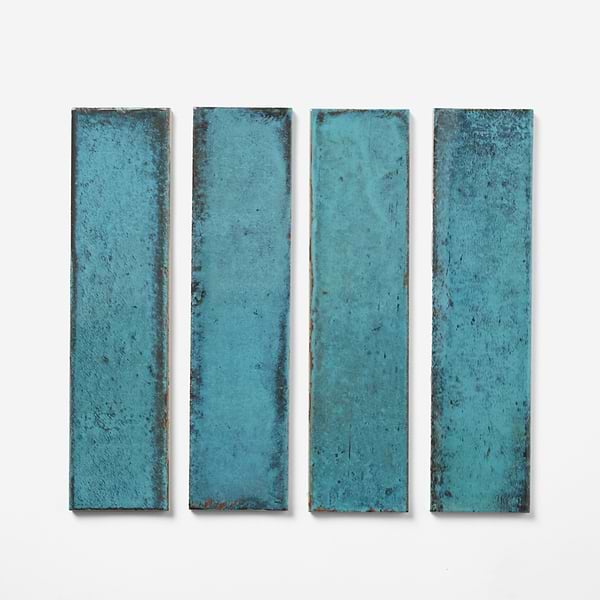 Castle Denim Blue 3x12 Polished Ceramic Subway Tile in Blue, View 4, open zoomed image