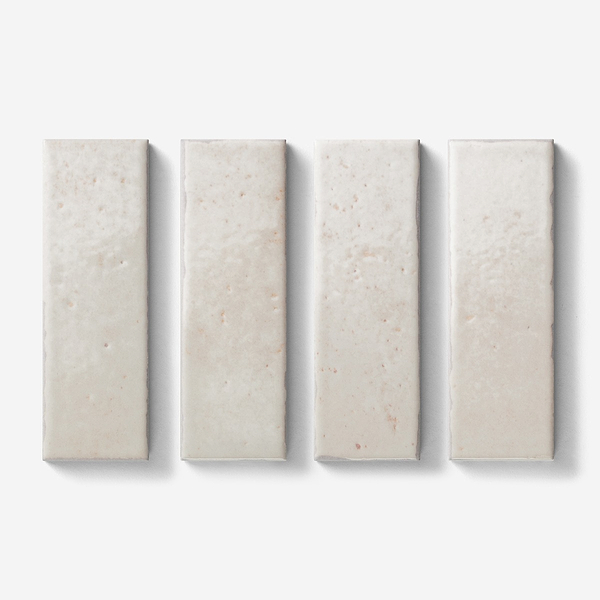 Essa White 2x6 Terracotta Look Polished Porcelain Tile in White, View 4, open zoomed image