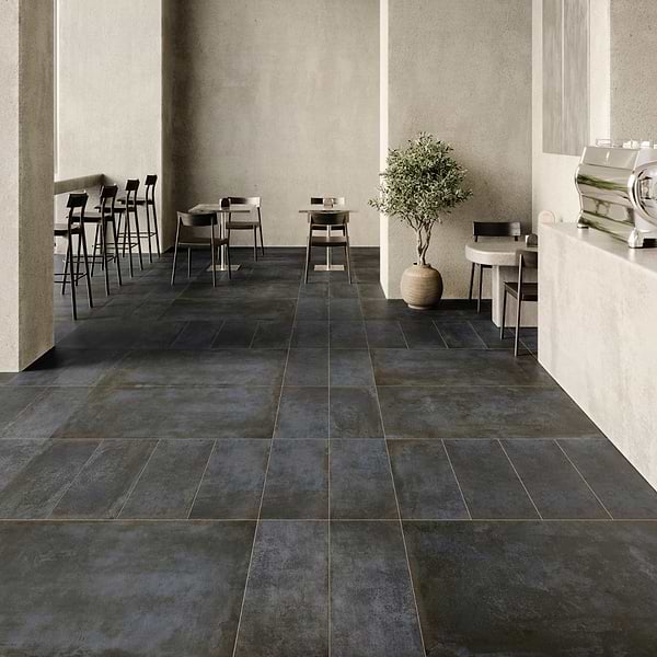 Flatiron 2.0 Black 24x48 Matte Porcelain Tile by Angela Harris in Black, View 4, open zoomed image