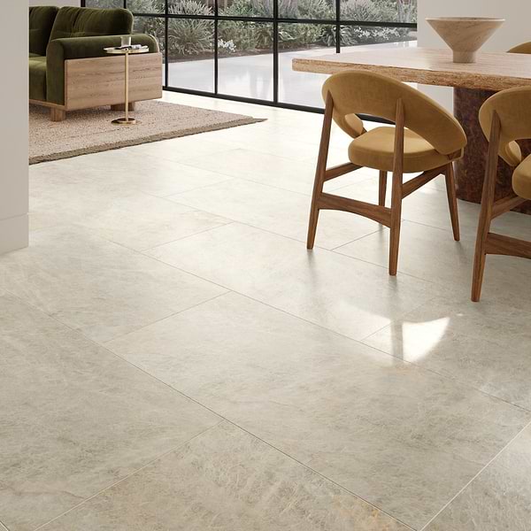 Grand Taj Mahal Fawn Beige 24x48 Stone Look Matte Porcelain Tile in Beige, View 4, open zoomed image