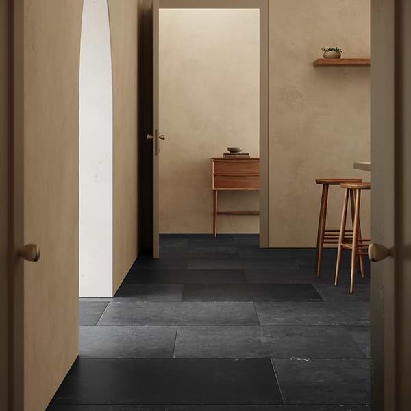 Portrait Black 24x48 Matte Porcelain Tile in Black, View 4, open zoomed image