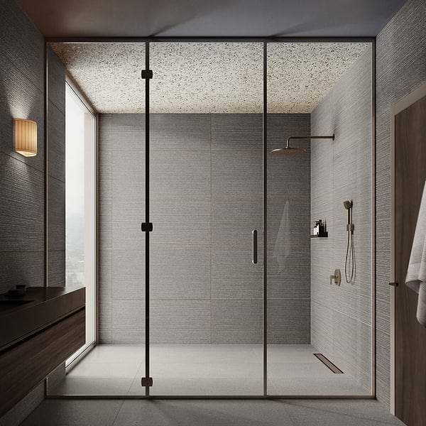 Caldaria Pleated Antracite Gray 24x48 Textured Matte Porcelain Tile