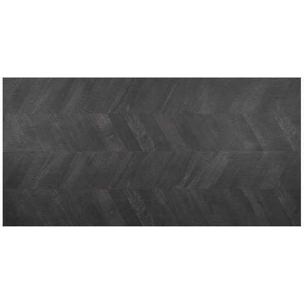 Kenridge Chevron Black 24x48 Wood Look Matte Porcelain Tile