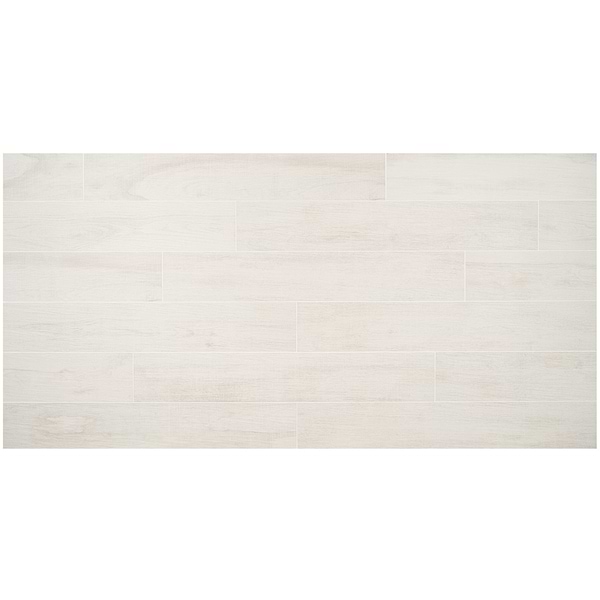 Kenridge White 8x48 Wood Look Matte Porcelain Tile