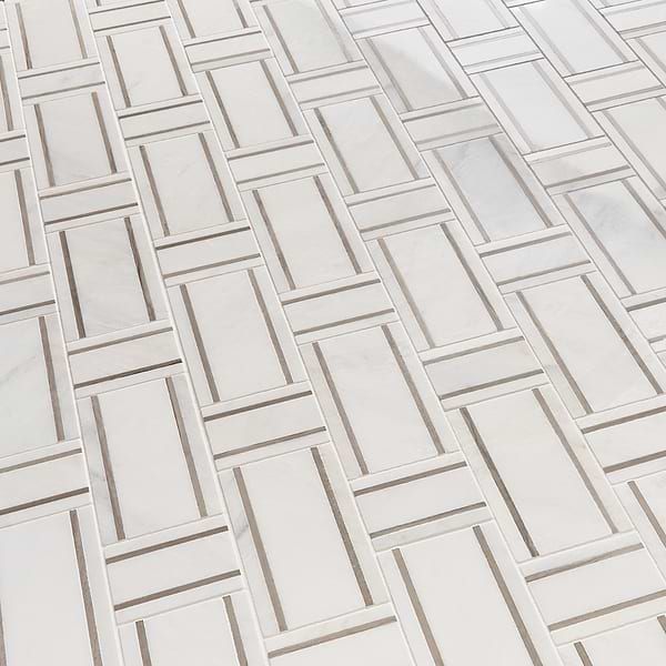 Esplanade Asian Statuary Polished Marble Mosaic Tile