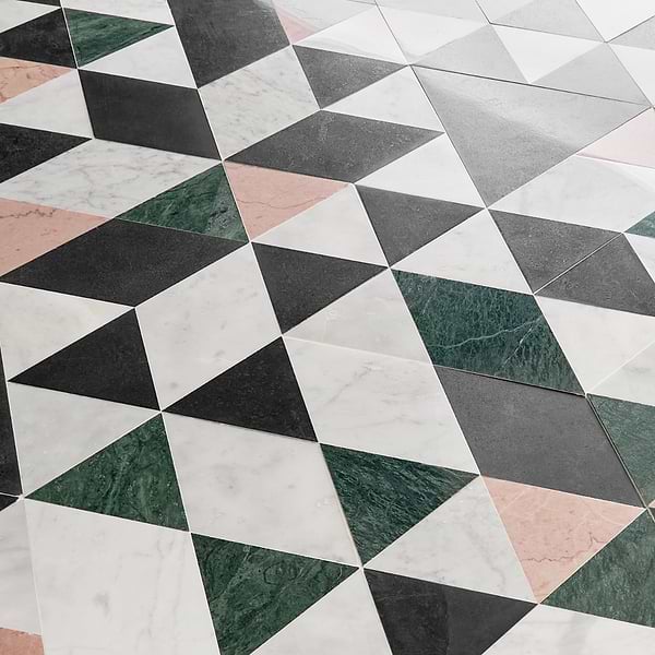 Prism Rosa Pink Polished Marble Mosaic Tile