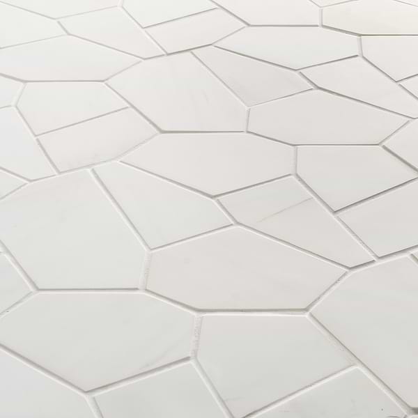 Nature Organica White Dolomite Honed Marble Mosaic Tile