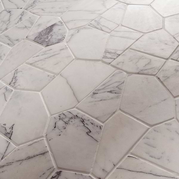 Nature Organica Lilac Tumbled Marble Mosaic Tile