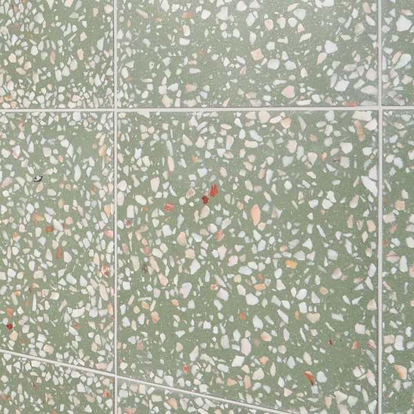 True Terrazzo Lisbon Green 16x16 Polished Terrazzo Tile