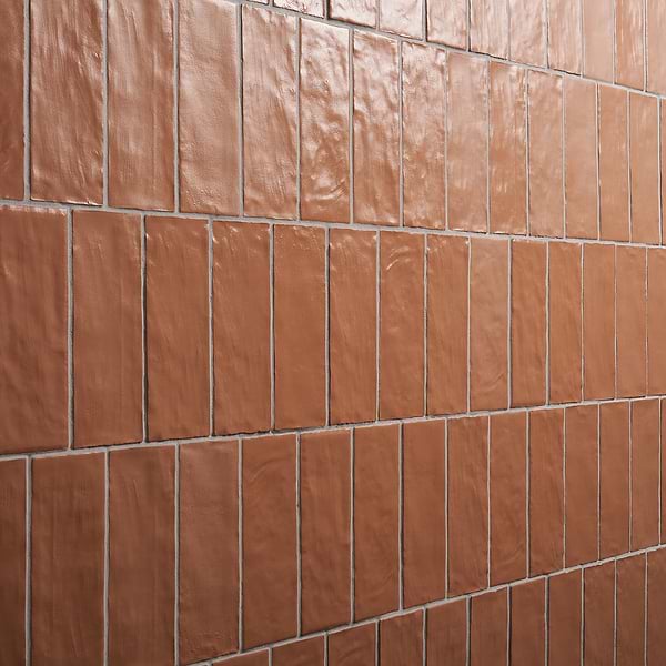 Montauk Terracotta 2x8 Mixed Finish Ceramic Subway Tile