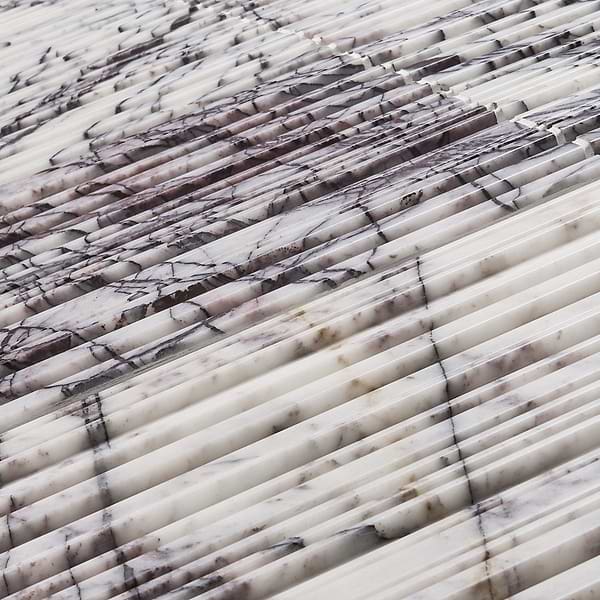 Stonework Stria Lilac 12x24 3D Honed Marble Tile