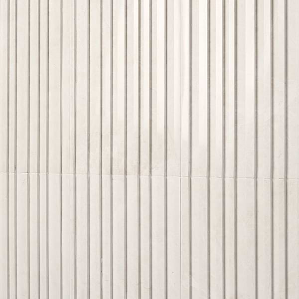 Stonework Barcode Vanilla Warm White 12x24 3D Polished and Honed Marble Tile