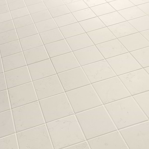 Bianco Perlino 4x4 Brushed Marble Tile