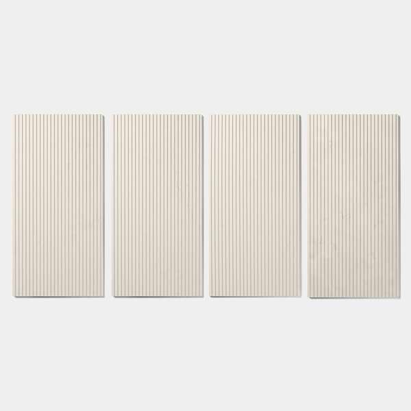 Stonework Pleat Bianco Perlino 12x24 3D Honed Marble Tile