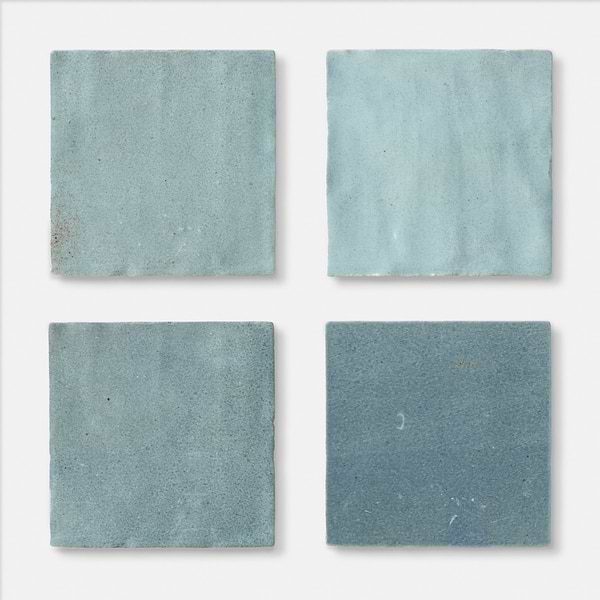 Portmore Aqua Blue 4x4 Glossy Ceramic Tile